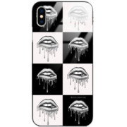 ETUI BLACK CASE GLASS NA TELEFON APPLE IPHONE X / XS ST_RED124