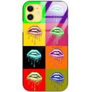 ETUI BLACK CASE GLASS NA TELEFON APPLE IPHONE 11 ST_RED126