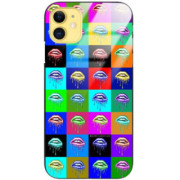 ETUI BLACK CASE GLASS NA TELEFON APPLE IPHONE 11 ST_RED128
