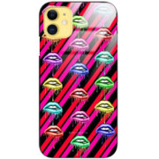 ETUI BLACK CASE GLASS NA TELEFON APPLE IPHONE 11 ST_RED129